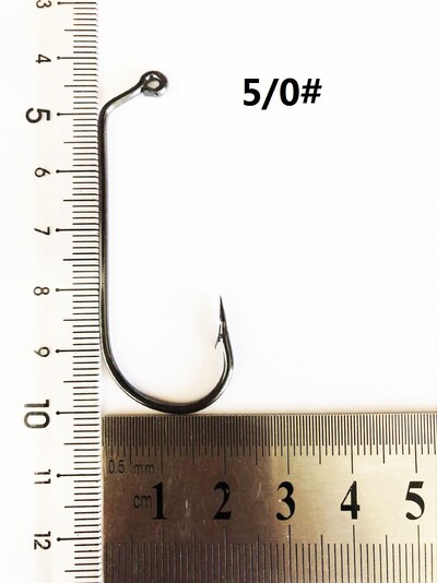 50 vnt. 32786 Jig Žvejybos kabliukai Didelės anglies plieno jūros vandens 60 laipsnių kabliukai Bass Jigging Dydis 4# iki 8/0#