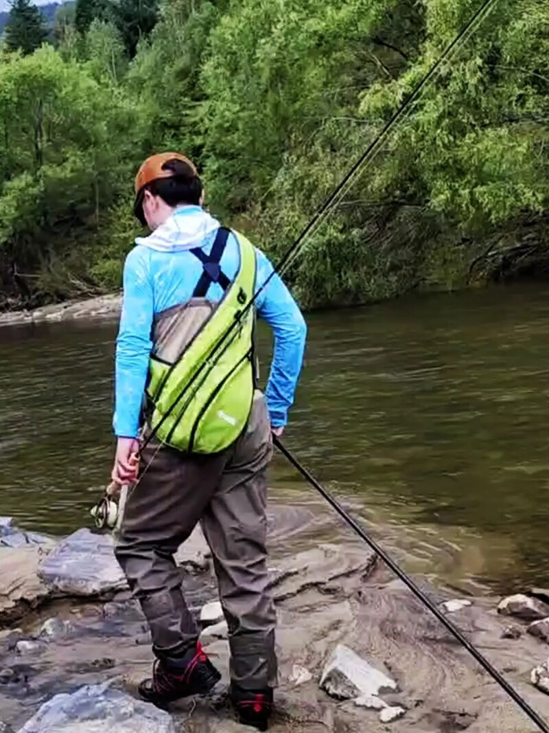 Naujas „Aventik Tenkara“ meškerės stropų krepšys, reguliuojamas teleskopinis meškerės krepšys, skirtas kuprinei meškerei laikyti