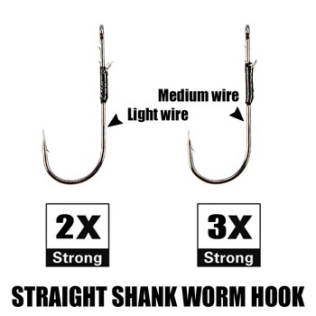 B&U 5ps cHandmade Flipping Hook για Bass Fishing Hook High Carbon Steel Long Shank Hook Soft Worm Texas Rig Fish Tackle