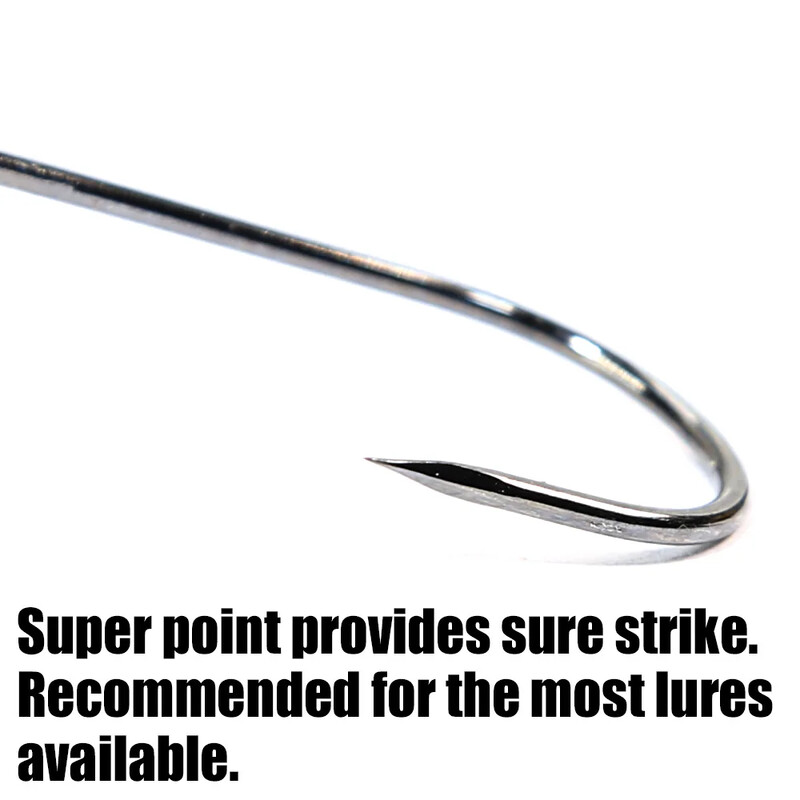 B&U 5ps rankų darbo vartomi kabliukai basų žvejybos kabliui iš anglies plieno ilgo koto kabliukas Minkštas kirminas Texas Rig žuvies reikmenys