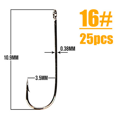 B&U 25db Micro Trout Single Hook Horgászhorog Carbon Steel Single Hooks felszerelés Féreghorgok Horgásztartozékok