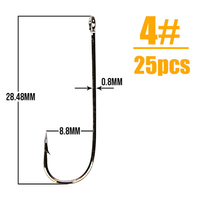 B&U 25db Micro Trout Single Hook Horgászhorog Carbon Steel Single Hooks felszerelés Féreghorgok Horgásztartozékok