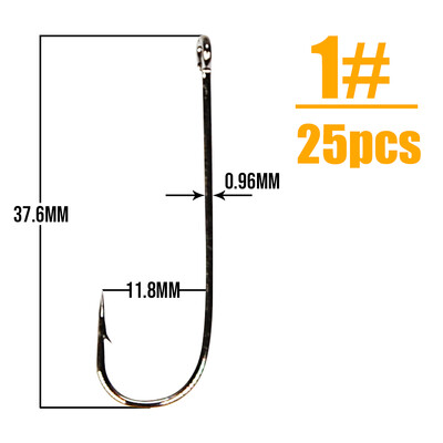 B&U 25db Micro Trout Single Hook Horgászhorog Carbon Steel Single Hooks felszerelés Féreghorgok Horgásztartozékok