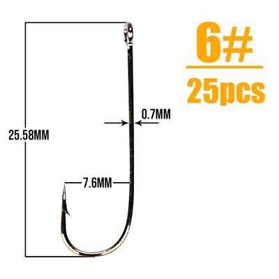 B&U 25db Micro Trout Single Hook Horgászhorog Carbon Steel Single Hooks felszerelés Féreghorgok Horgásztartozékok
