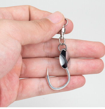 3 бр./лот 5X куки с лагер Slow Jigging Assist Hook Fishing Lure Въртящи се лъжици с пайети JIgging Fishing Hook