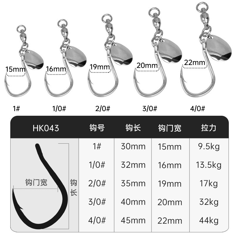 3 vnt. / siunta 5X kabliukai su guoliu Slow Jigging Pagalbinis kabliukas Žvejybos masalas besisukantis blizgučių šaukštai JIgging žvejybos kabliukas