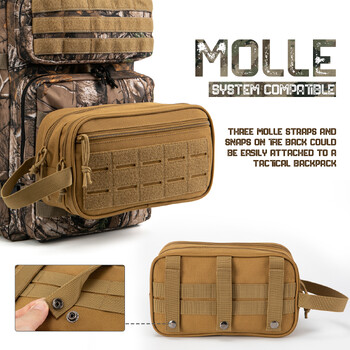 Тактическа чанта за мъже/жени Хигиенна чанта Tool Molle Pouches Малък висящ комплект Dopp Мъжки комплект за бръснене Пътна чанта за душ