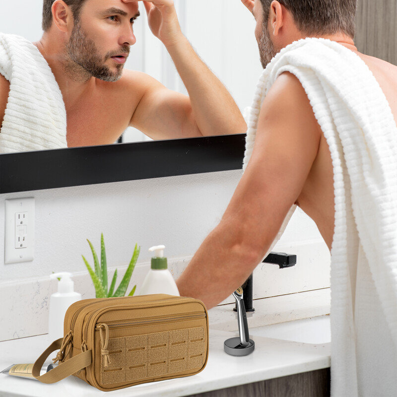 Taktikai piperetáska férfi/női higiéniai táska szerszámos Molle tasakok kis függő Dopp készlet férfi borotválkozó készlet Utazó zuhanytáska