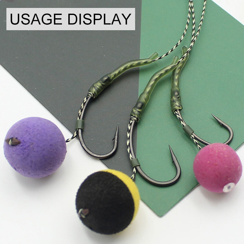 25 vnt. Daug anglies plieninis karpių kabliukas Mikro spygliuoti karpiniai įtaisai PTFE dengtas kabliukas Vieno apskritimo karpių kabliukas, skirtas žvejybai