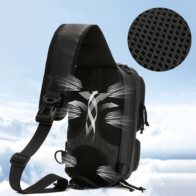 Vandeniui atsparus meškerės krepšys Vyriški žygių skersiniai krepšiai Žvejybos masalas Molle Pečių krūtinės juosmens krepšys Lauko Kelionės Fanny Pack