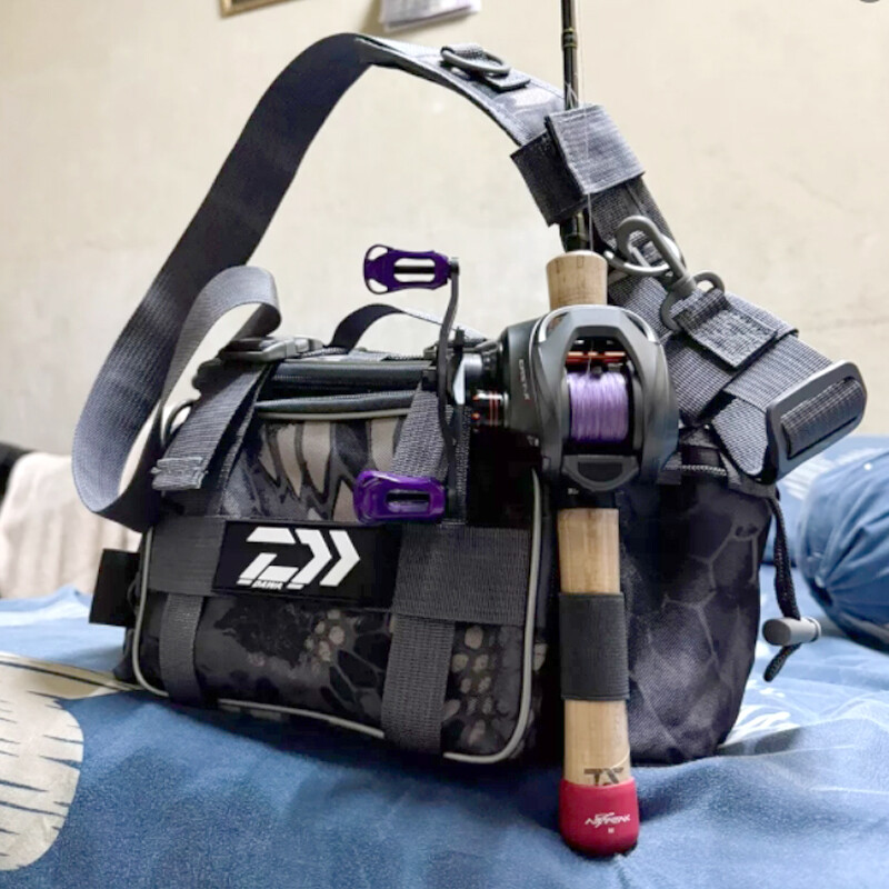 Uus multifunktsionaalne seljakott Lure Box varustuskott Fanny Pack meestele kärbsepüügi seljakott ridvahoidjaga Sling õlakott