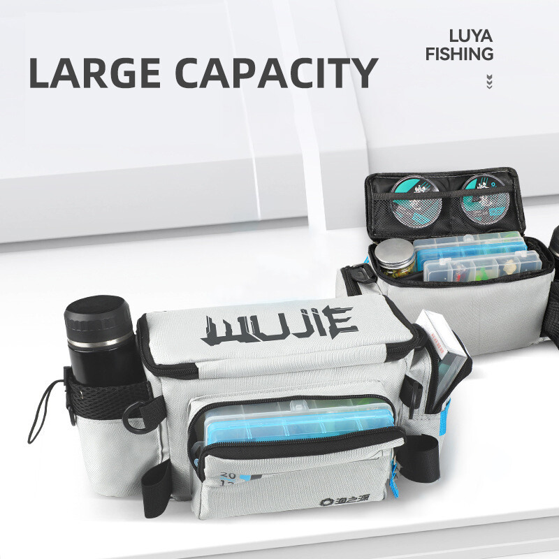 Multifunkčné rybárske tašky, boxy na úložný box na nástrahy, pánska outdoorová kabelka cez rameno, zavesný box na rybárske prúty a návnady