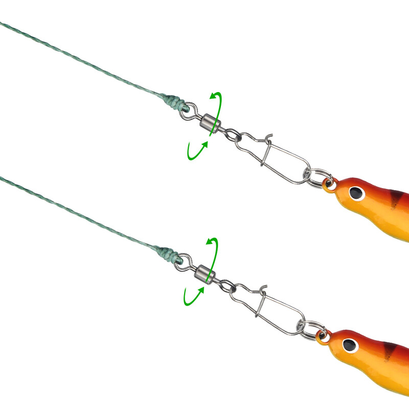 DNDYUJU 50 vnt., nerūdijančio plieno žvejybos jungties kaiščio guolis, sukamasis fiksatorius dėžutėje, žvejybos reikmenų priedai, skirti masalo kabliui