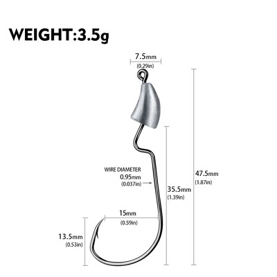 Háčik s jigovou hlavicou 1,75 g 2,5 g 3,5 g 5 g 7 g 10 g 14 g Rybársky háčik, jigová návnada, tvrdá návnada, mäkký háčik s červom, jigový háčik na rybolov