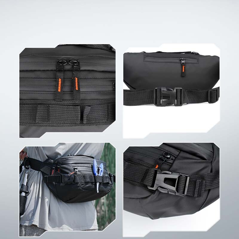 Viacúčelová rybárska taška yuzhiyuan, ľahká, s veľkou kapacitou, s pohodlným širokým bedrovým pásom a priedušnou sieťovanou prepážkou