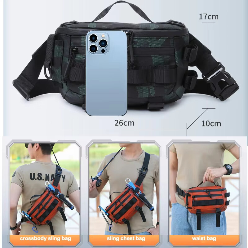 Taška na rybárske návnady, náprsná taška, ľadvinka, Molle Camo, taktická taška cez rameno, vonkajšia cyklistika, horolezectvo, cestovanie, turistika, malá ľadvinka