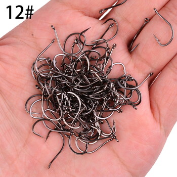 100PCS/Box Риболовна кука Джиг глава Риболовни куки Сладководна рибарска кука Carpfishing Pond Carpe Fish Tackle Аксесоари