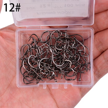 100PCS/Box Риболовна кука Джиг глава Риболовни куки Сладководна рибарска кука Carpfishing Pond Carpe Fish Tackle Аксесоари