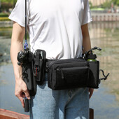 Taška na rybársky prút, pás, vonkajší multifunkčný taktický opasok, pánske tašky cez rameno, ľadvinka, výbava, úložný priestor, kempingová taška