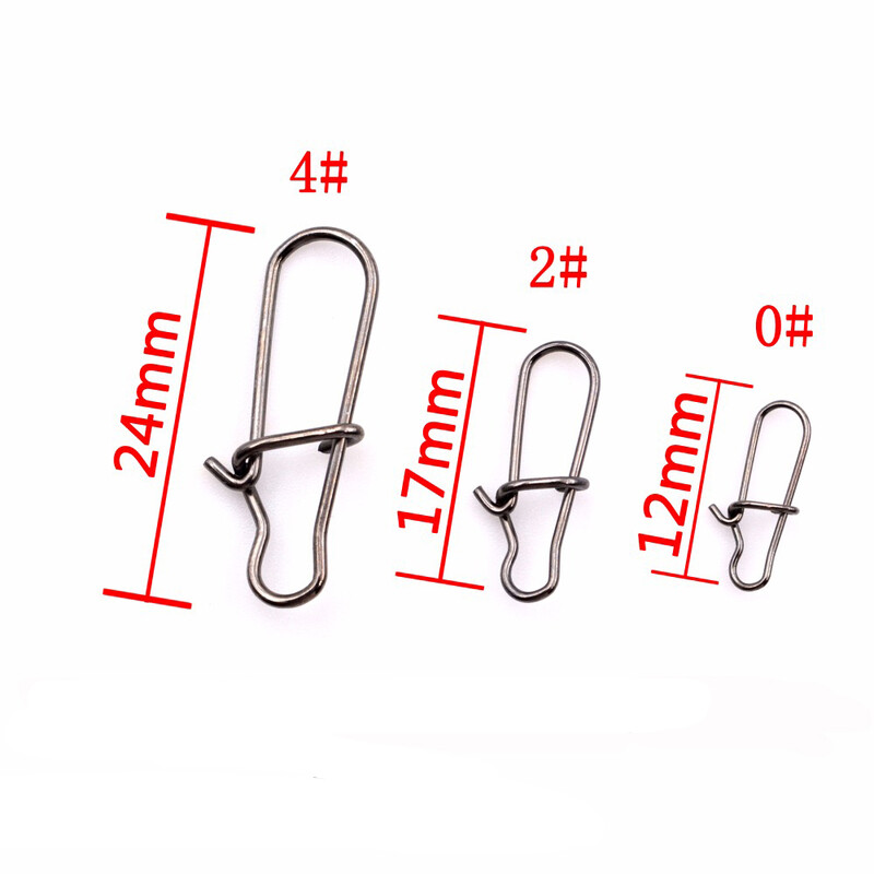 THETIME 100 ks hákových karabín z nehrdzavejúcej ocele, otočné bezpečnostné karabíny z rybárskeho suda, háčiky, príslušenstvo na návnady, konektor, karabína, ryby