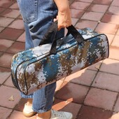 ÚJ 60 cm hosszú összecsukható vízálló horgásztáska nylon nagy kapacitású többcélú kültéri sport horgásztáska