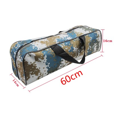 ÚJ 60 cm hosszú összecsukható vízálló horgásztáska nylon nagy kapacitású többcélú kültéri sport horgásztáska