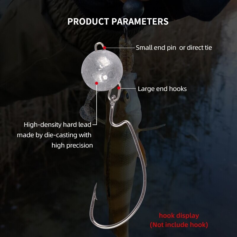 MEREDITH Cârlig agravat Jig Head 2g 4g 6g Apă adâncă Greutate glonț momeli momeli de pescuit pandantiv de pescuit