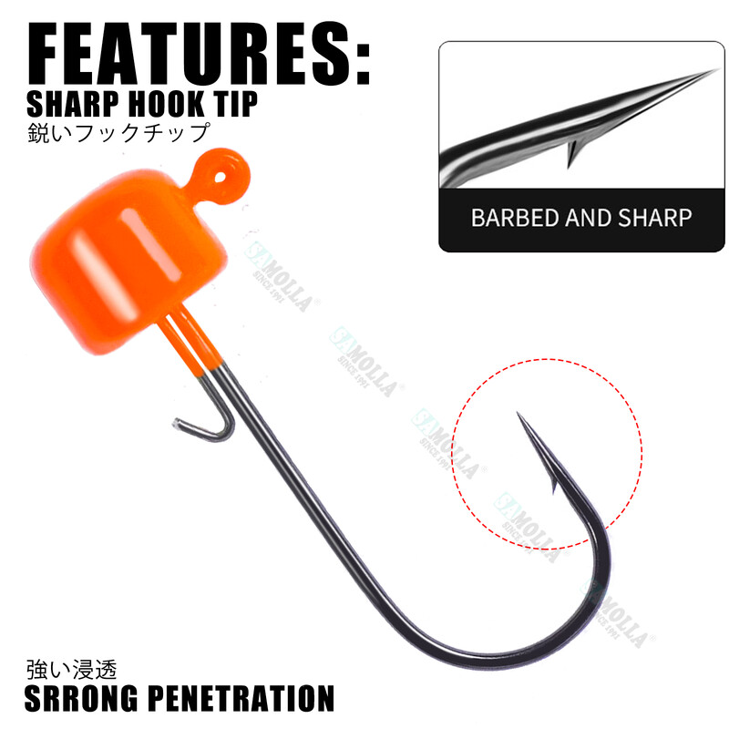 Jauns Ned Rig Jig galvas Āķi 1,6-5,8g BKK āķis Tumbler Ajing for Soft Worm Lure Bass Fish Pesca Rockfish līdakas foreles piederumi