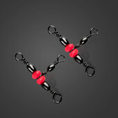 100 ks/sada rybárskych konektorov, trojcestný otočný krúžok s korálkami na rybárske háčiky, návnady na vlasec, rybárske príslušenstvo