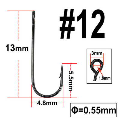 25 alebo 100 ks rybárskych háčikov s veľkým očkom na rybárske návnady s dlhou stopkou, ostnatým okrúhlym ohnutým kĺbom, jednoduchým kľukovým rybárskym háčikom.
