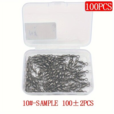 Pööratav püügivahend 100 tk süsinikterasest pöörlev õngenööri pistik mikropööratav täisrõngaga püügivahend