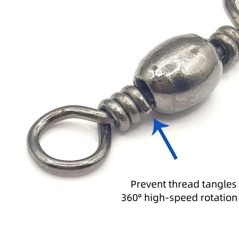 Pööratav püügivahend 100 tk süsinikterasest pöörlev õngenööri pistik mikropööratav täisrõngaga püügivahend