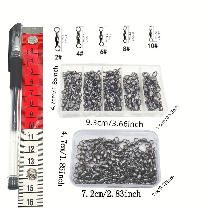 Pööratav püügivahend 100 tk süsinikterasest pöörlev õngenööri pistik mikropööratav täisrõngaga püügivahend