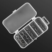 50db /Box #2/#4/#6/#8/#10 Horgászhorog High Carbon Steel Treble Felborított horgok Horgászfelszerelés Round Bend Treble Bass 50db