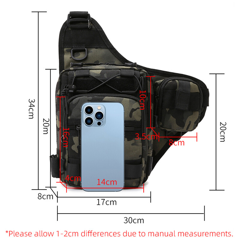 Többfunkciós horgászláb táska derékcsomag Férfi taktikai táskák Molle nylon kültéri hegymászó kemping utazó mellény hátizsák