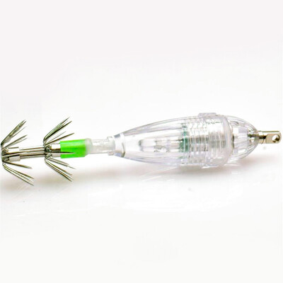 (be baterijos) 1 vnt mini kabliuko pūtimo lemputė su skėčio kabliu Povandeninės žvejybos lemputė Aštuonkojų kalmarų kabliukas