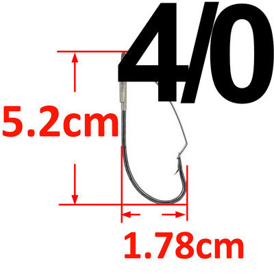 20 ks bezhrotových rybárskych háčikov s ostňami, veľkosti háčikov Wacky Rig 6-5/0, jednoháčik z vysoko uhlíkovej ocele