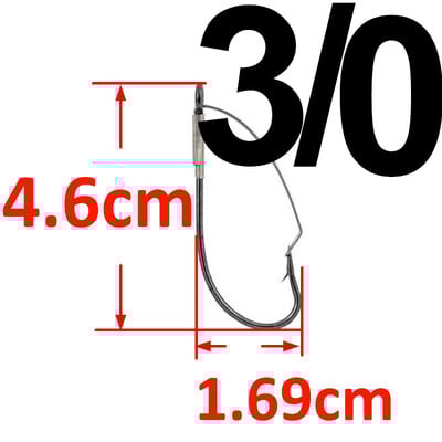 20 ks bezhrotových rybárskych háčikov s ostňami, veľkosti háčikov Wacky Rig 6-5/0, jednoháčik z vysoko uhlíkovej ocele