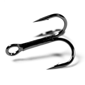 10 бр./партида Sharp Treble Fishing Hook Силна кръгла кука с широка пролука Бодливи куки от високовъглеродна стомана за примамки Размер 2#-10#