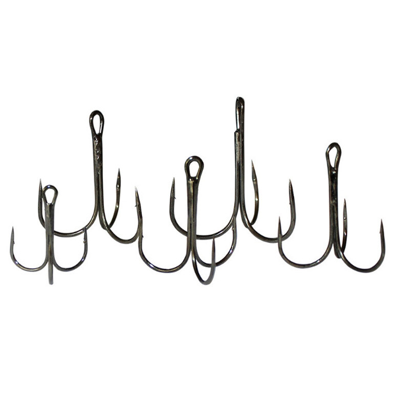 10 gab./partijā Ass trīskāršais makšķerēšanas āķis, spēcīgs apaļš līkums, plata sprauga ar augstu oglekļa tēraudu dzeloņstieņu āķi mānekļiem ēsmas izmērs 2#-10#