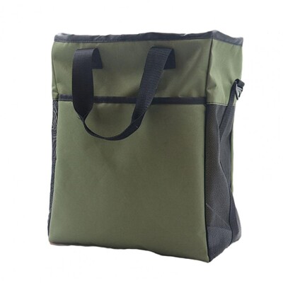 Lielas ietilpības makšķerēšanas bridēja soma ar plecu siksnu Oksfordas auduma ūdensnecaurlaidīga elpojoša makšķerēšanas piederumu soma ar kabatu