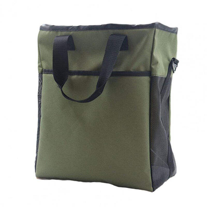 Lielas ietilpības makšķerēšanas bridēja soma ar plecu siksnu Oksfordas auduma ūdensnecaurlaidīga elpojoša makšķerēšanas piederumu soma ar kabatu