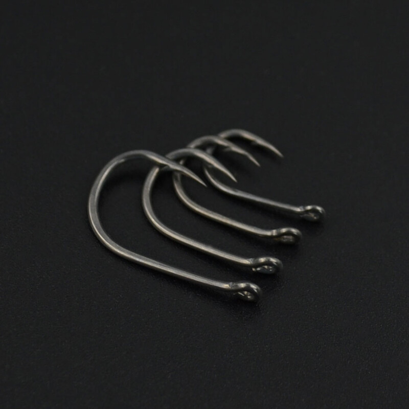 50 buc cârlig ghimpat pentru pescuitul crapului cârlig cu ochi inel din oțel cu conținut ridicat de carbon 8007 mărimea 2468