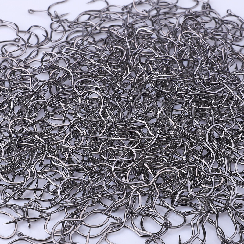 FTK 12/24 vnt. didelio anglies plieno žvejybos kabliukai su žiedu 6-13#, automatinis apverčiamas spygliuotas spygliuotas kabliukas karpių žvejybos reikmenims