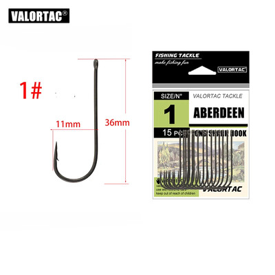 Aberdeen žvejybos kabliukas, skirtas žvejybai gyvu masalu, didelio anglies plieno kabliukai, paplūdimio upės žvejybos reikmenys, lengvas ir stiprus