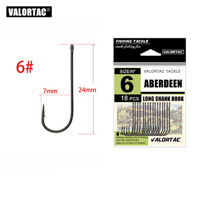 Aberdeen žvejybos kabliukas, skirtas žvejybai gyvu masalu, didelio anglies plieno kabliukai, paplūdimio upės žvejybos reikmenys, lengvas ir stiprus