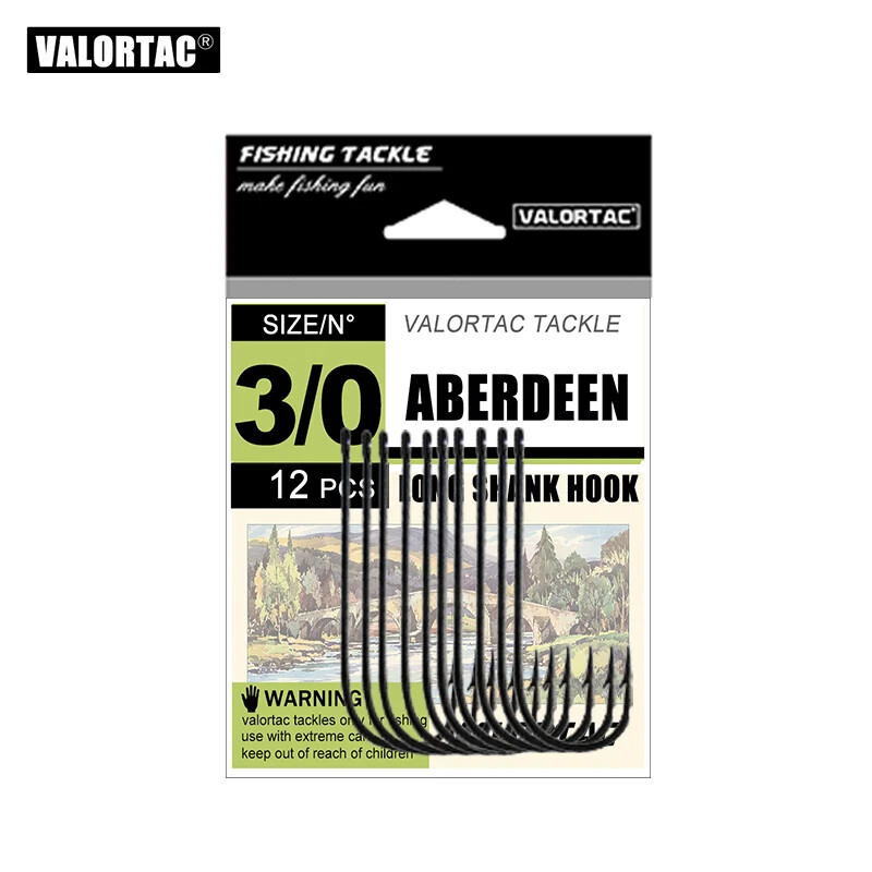 Aberdeen žvejybos kabliukas, skirtas žvejybai gyvu masalu, didelio anglies plieno kabliukai, paplūdimio upės žvejybos reikmenys, lengvas ir stiprus