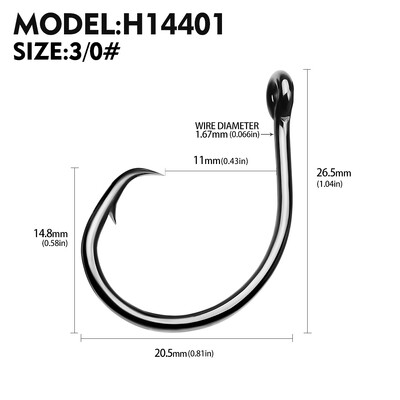 10 gab. Apļveida dzeloņstieņu astoņkāju āķi Lielisks vilkšanas spēks ar augstu oglekļa tēraudu, spēcīgi nobīdīti āķi samiem Saldūdens izmērs 1#-10/0#