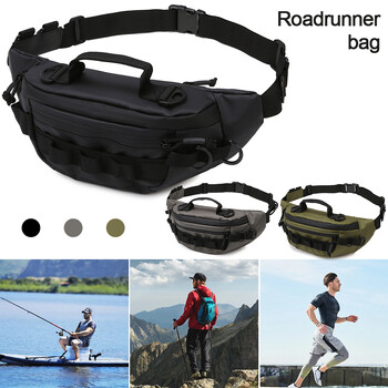 Men Tactical Fanny Pack Αδιάβροχη τσάντα ψαρέματος Πολυλειτουργική τσάντα αποθήκευσης με φερμουάρ Αντικλεπτική για υπαίθριο κάμπινγκ