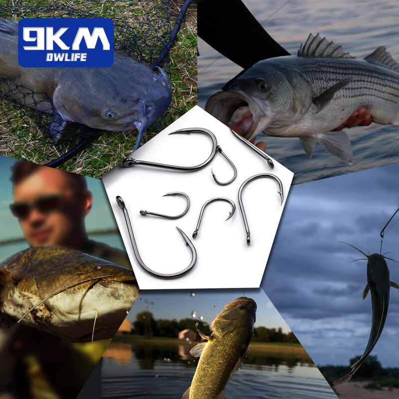 9KM rybárske háčiky 50~100 ks slanovodné rybárske háčiky J, silné ostré ihlové hroty, krúžkované očká, háčiky na chobotnicu pre slanovodný rybolov